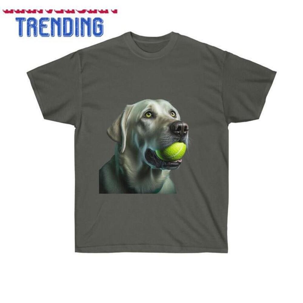 Ai Labrador With A Tennis Ball Dog Tee Tshirt